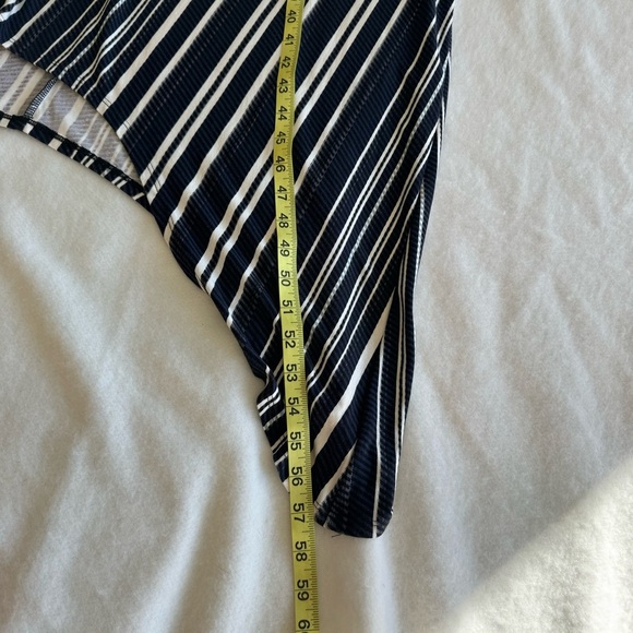 TOMMY BAHAMA ANOCHE SLEEVELESS STRIPE SHIFT HI-LOW MAXI DRESS STRIPED SIZE S - Picture 9 of 10